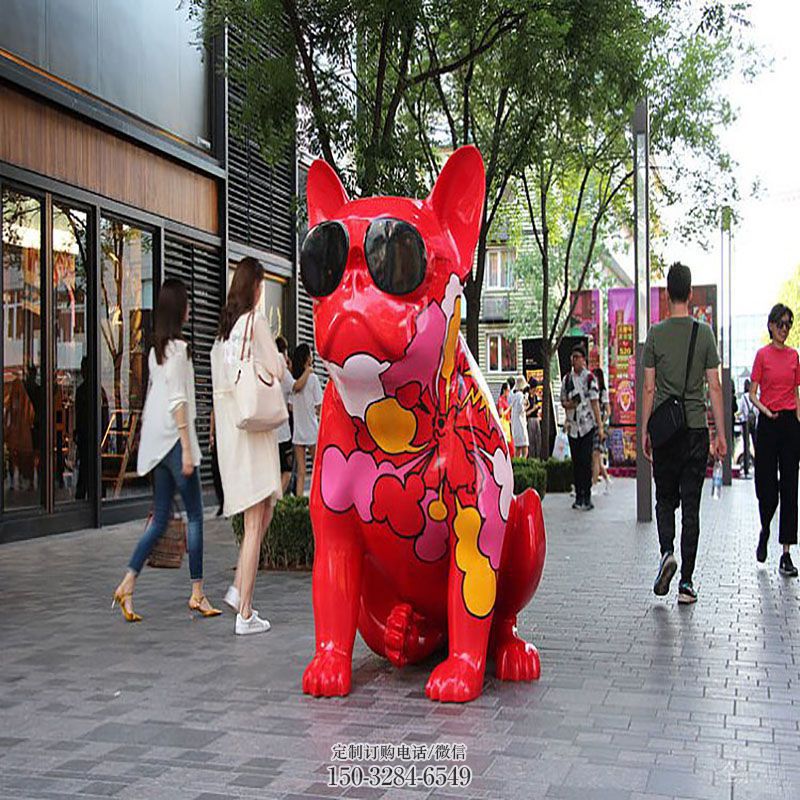 各类卡通狗雕塑 卡通雕塑工艺服务商 商业玻璃钢狗雕塑标准