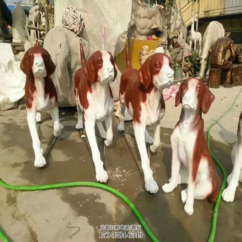 民俗卡通狗雕塑 景观小品卡通雕塑供需 各类玻璃钢狗雕塑标准