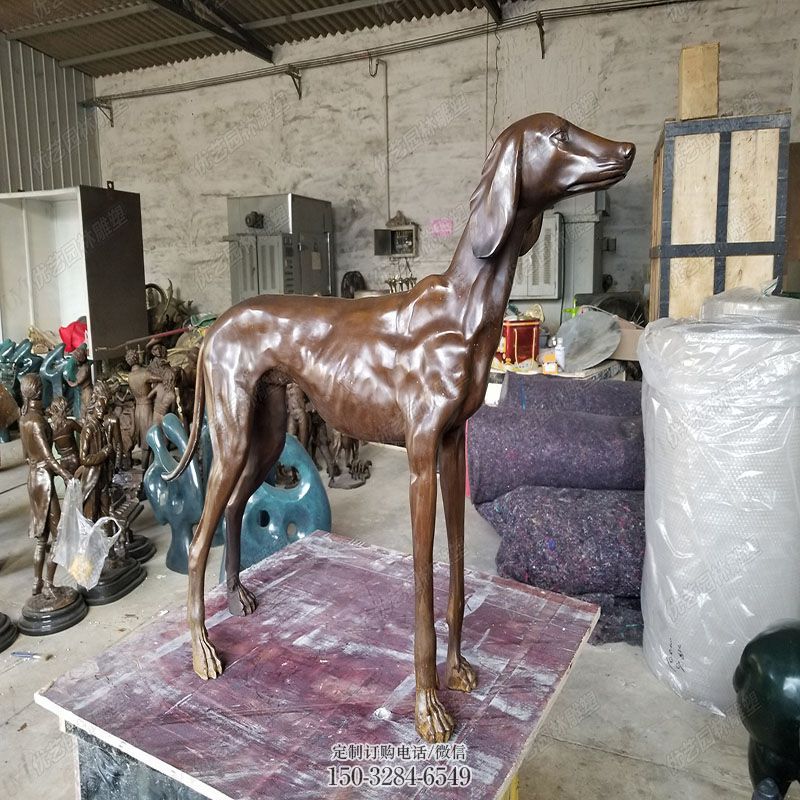 钢结构铜狗雕塑 景观艺术铸铜雕塑承接 铜狗雕塑订做通用