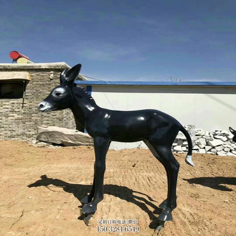 环境毛驴雕塑 园林动物雕塑摆件订做 空间毛驴雕塑精品