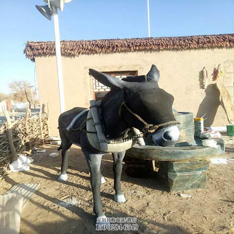 企业毛驴雕塑 景观艺术动物雕塑承接 商场毛驴雕塑常用