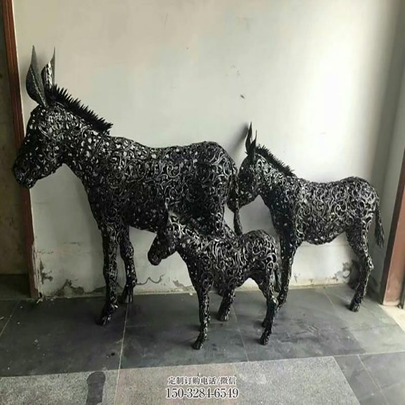 社区毛驴雕塑 户外动物雕塑摆放精选 景区毛驴雕塑优选