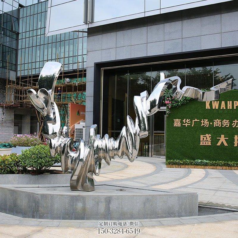 小猫雕塑抽象 园林动物雕塑摆件订做 园林不锈钢猫雕塑摆件订做