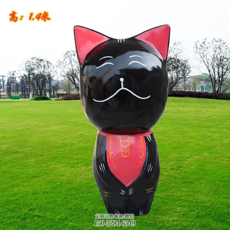 民俗卡通猫雕塑 景观小品动漫雕塑供需 各类卡通猫雕塑标准