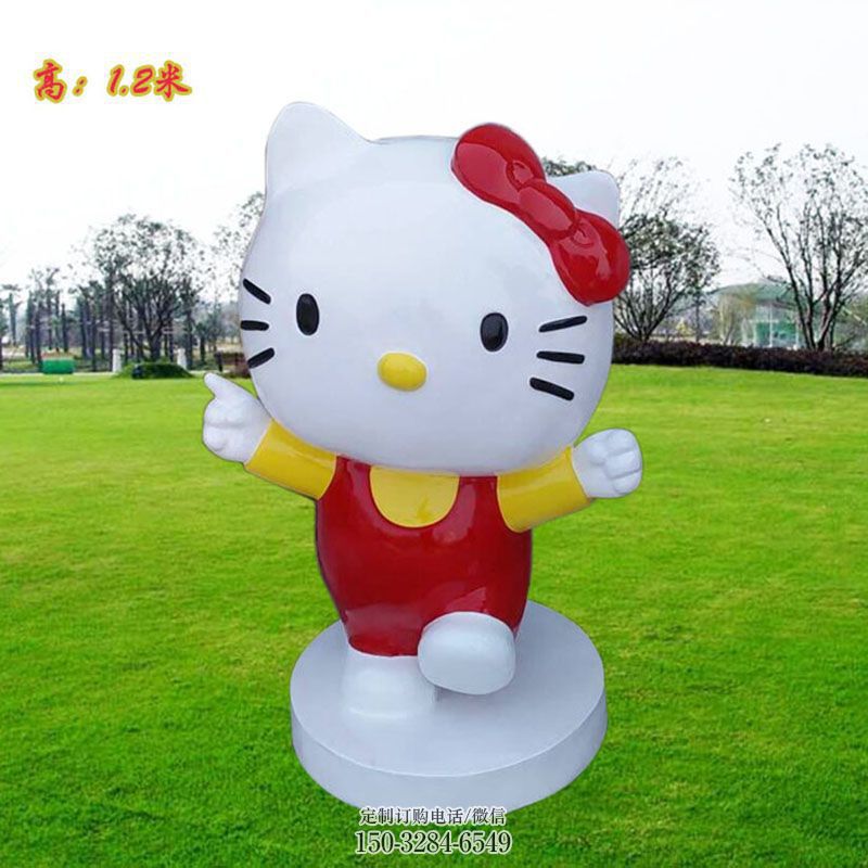 小卡通猫雕塑 动漫雕塑底座订做 各类卡通猫雕塑标准