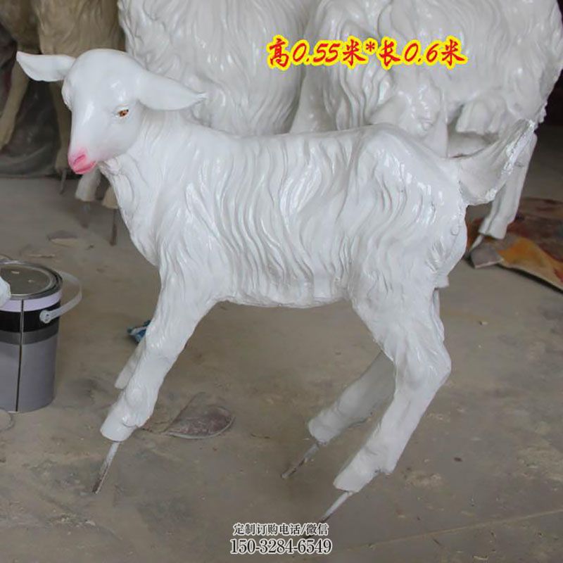 中式山羊雕塑 园林景观动物雕塑精选 园林山羊雕塑摆件订做
