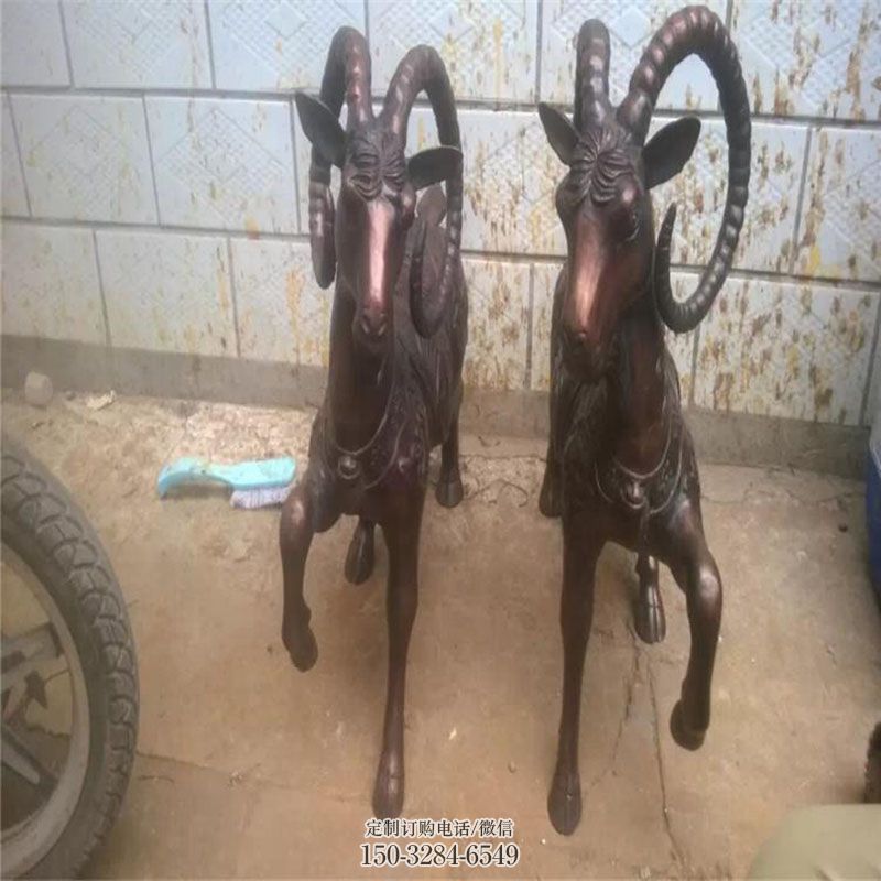 各类铜羊雕塑 动物雕塑主题定做 门口铜羊雕塑订做