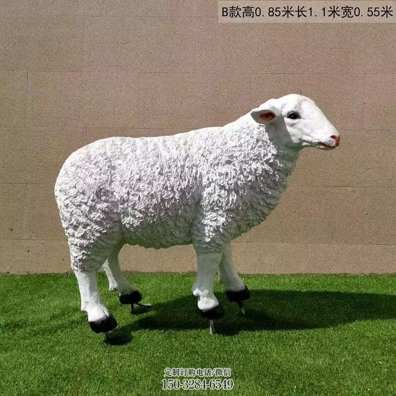 钢结构绵羊雕塑 景观艺术动物雕塑承接 绵羊雕塑订做通用