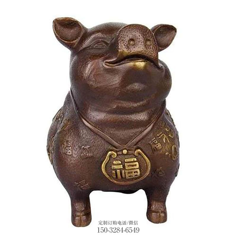 地产铜猪雕塑 景观镂空动物雕塑定做 铜猪雕塑展示提供