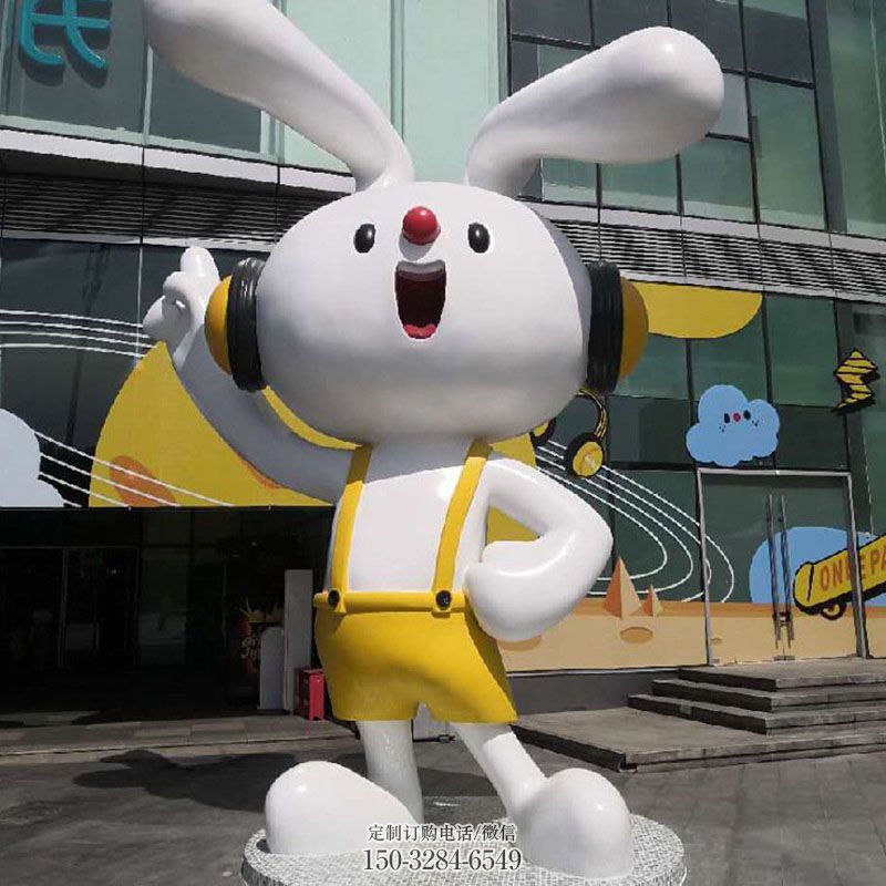 民俗兔子雕塑 景观小品动物雕塑供需 各类不锈钢兔子雕塑标准