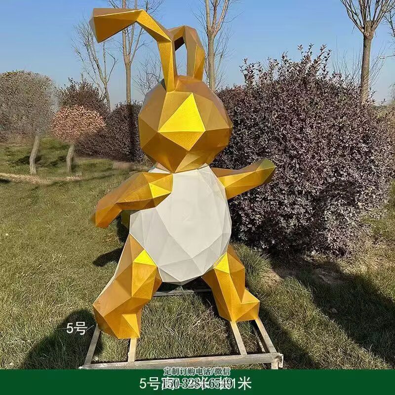 园林装饰定价-形象大使类型-门口大白兔雕塑