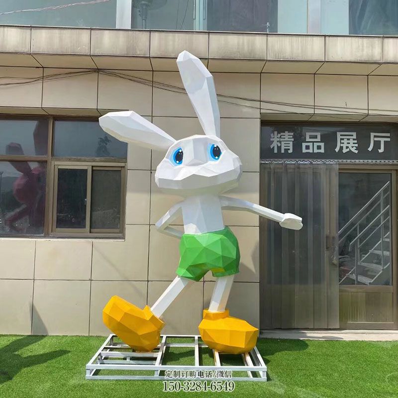 花园小品承接-景观定制-地产大白兔雕塑