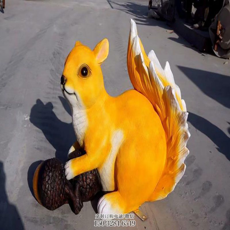 松鼠雕塑环形 企业标志动物雕塑精选 主题玻璃钢松鼠雕塑提供