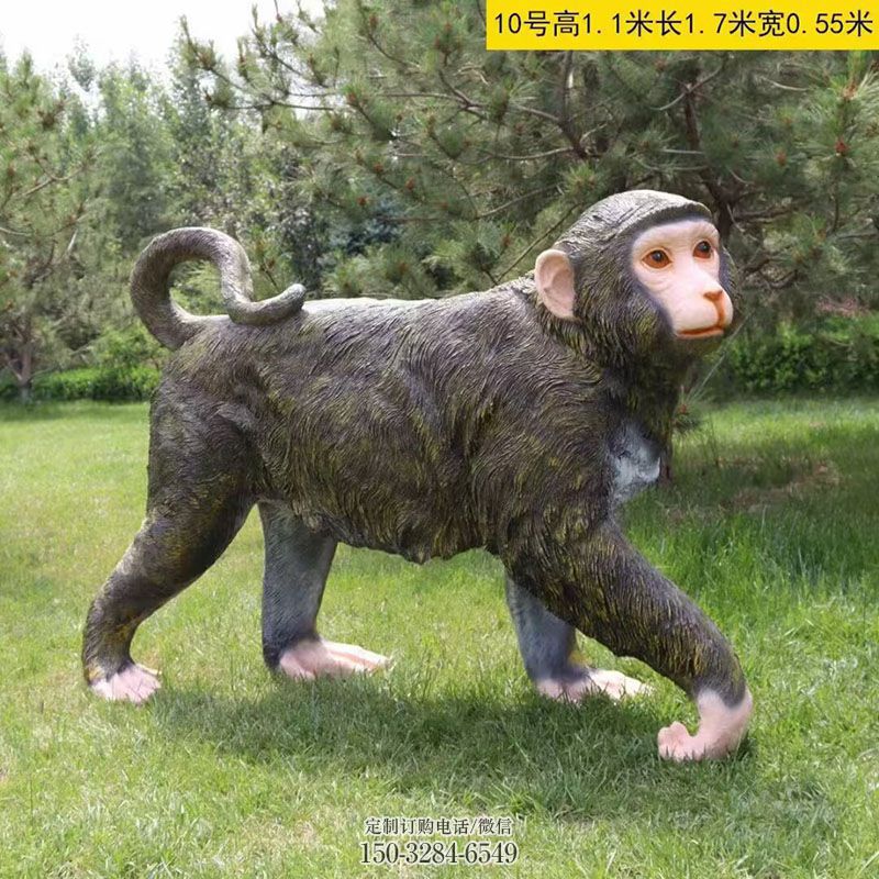 大型猴子雕塑 户外小猴子雕塑摆放制作 广场玻璃钢猴子雕塑供求