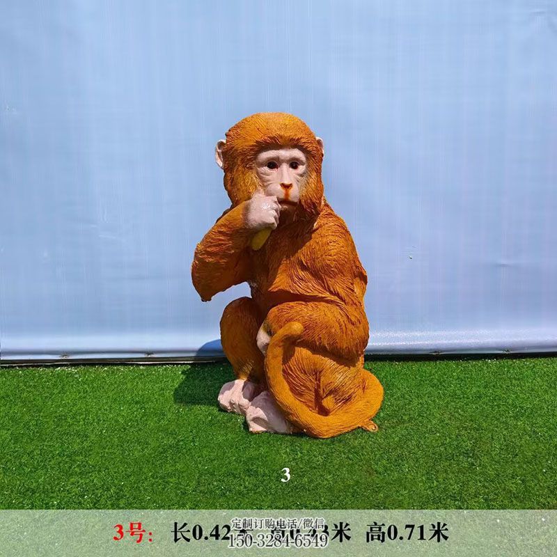 钢铸猴子雕塑 园林景观小品小猴子雕塑生产 地产精神堡垒玻璃钢猴子雕塑批发