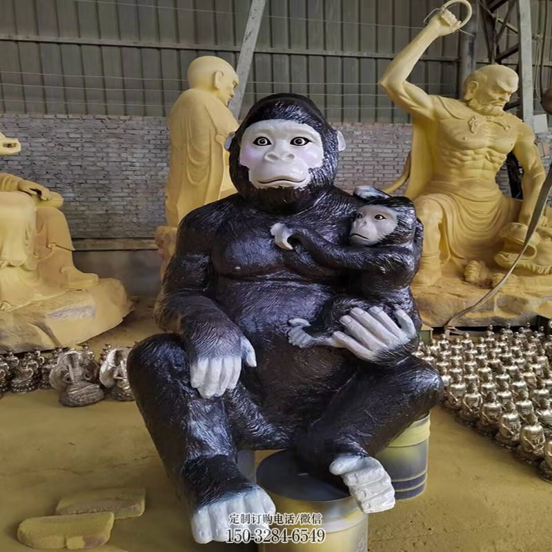 各类猴子雕塑 小猴子雕塑定制预定 玻璃钢猴子雕塑订做通用