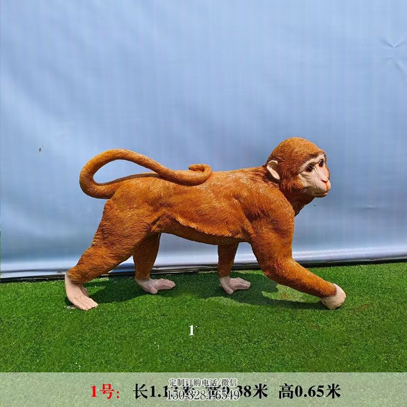 企业猴子雕塑 小猴子雕塑展示提供 景观镂空玻璃钢猴子雕塑定做